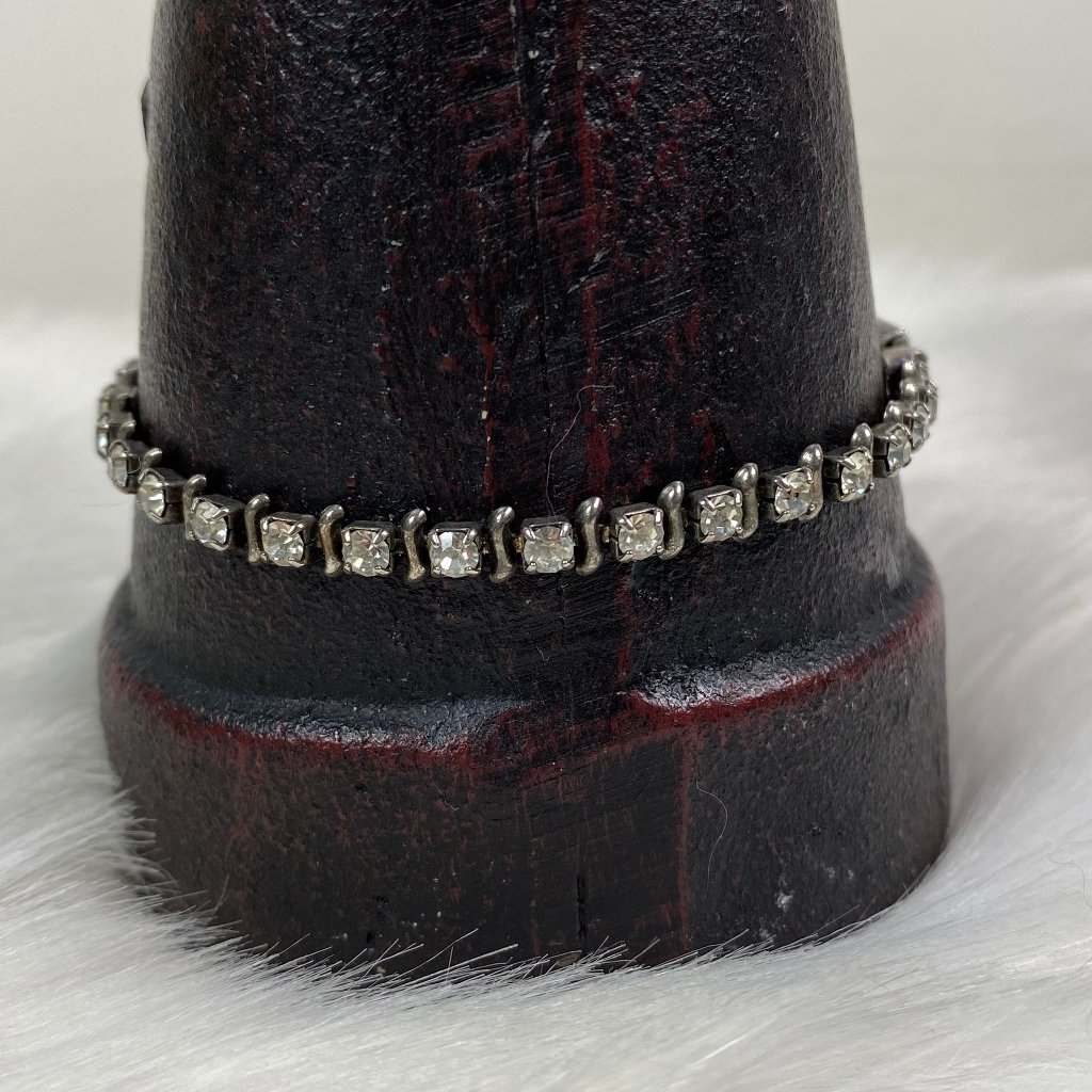 Silver Tone Rhinestone Bracelet